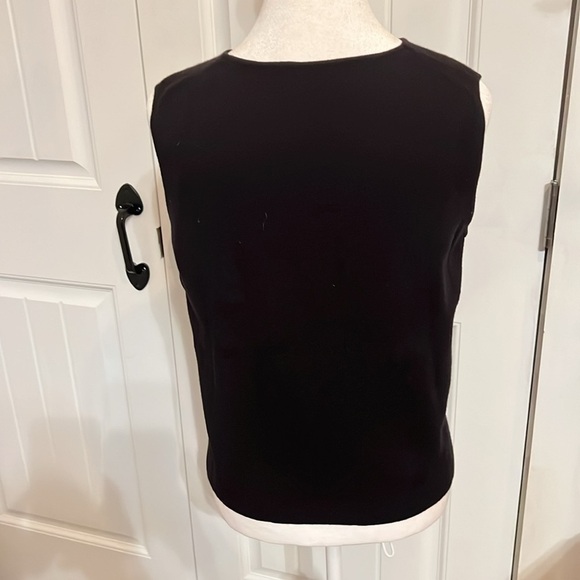 EILEEN FISHER Women’s Black Sleeveless Italian Wool size Medium Tunic Sweater - Picture 4 of 7